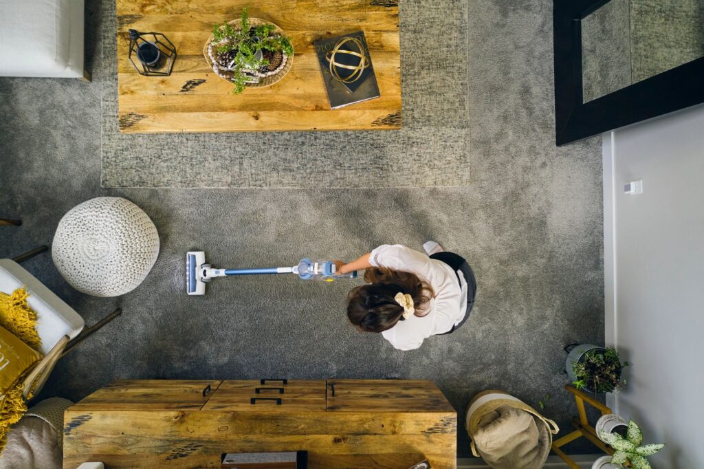 Professional Housecleaner at Work