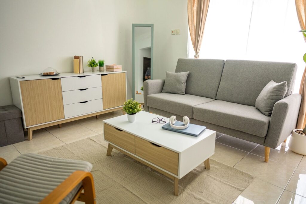 Clean living room interior